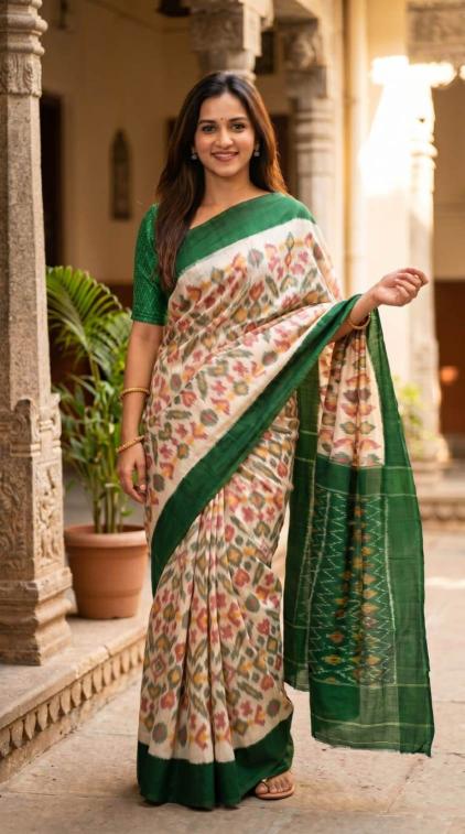 Sckr Ikkat C Traditional sarees in Kolkata